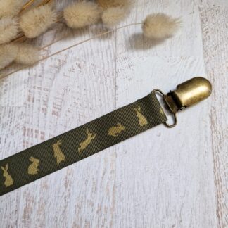 Olive Bunny Dummy Clip Lielieboo