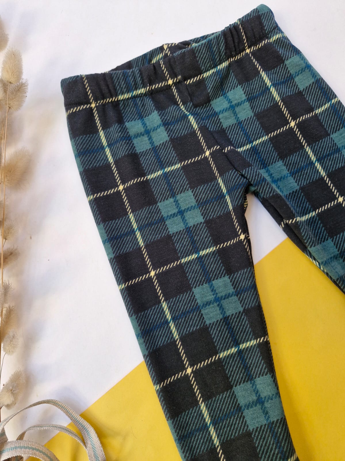 Black and Green Checked Long Sleeve Pyjama Set
