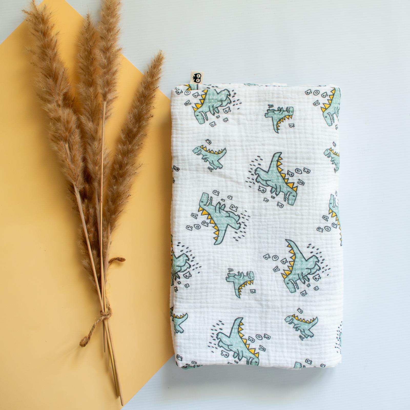 Dinosaur Muslin Blanket Lielieboo