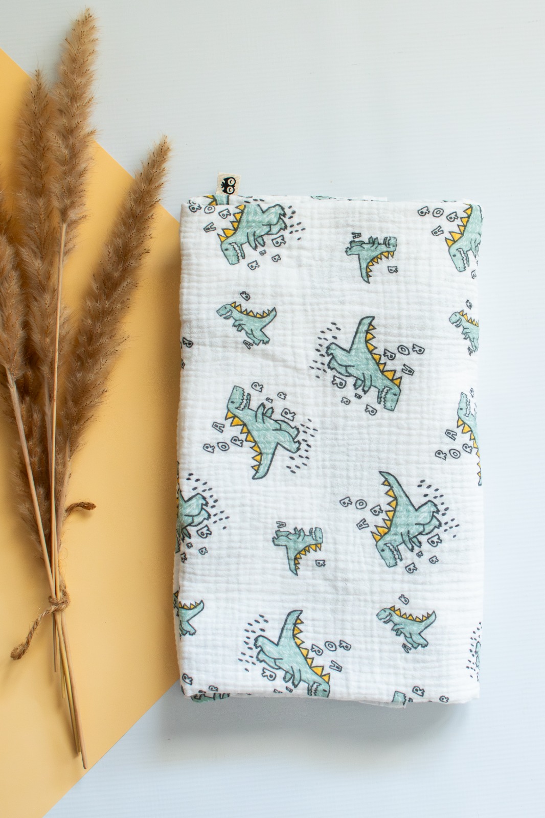 Dinosaur Muslin Blanket Lielieboo