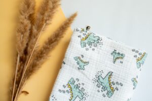 Dinosaur Muslin Blanket Lielieboo