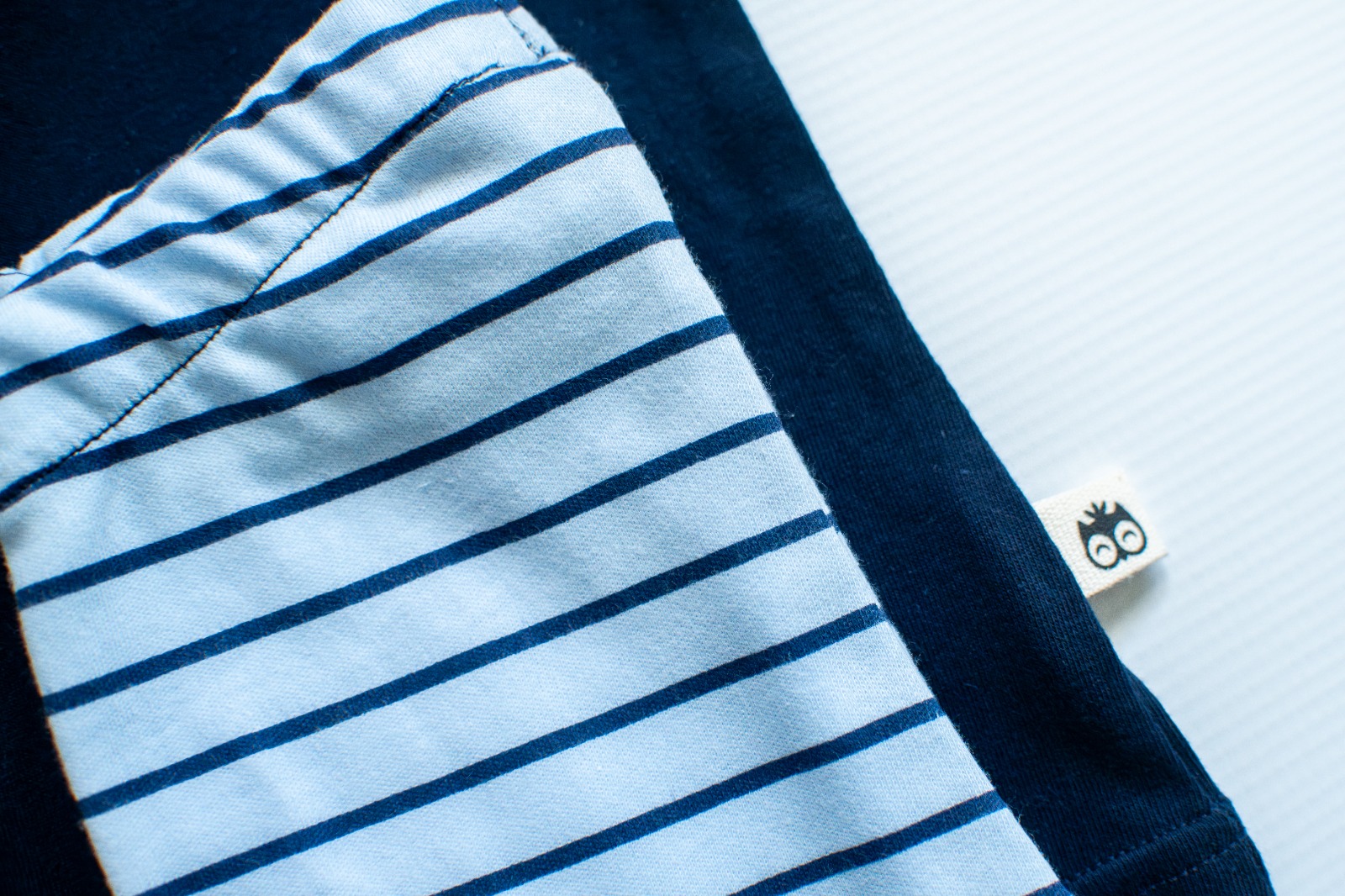 Blue and Navy Striped Long Sleve Pyjamas - Lielieboo