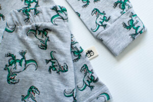 Grey and Green Dino Long Sleeve Pyjama Set