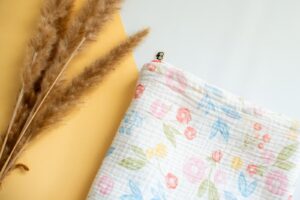Flower Muslin Baby Blanket Lielieboo