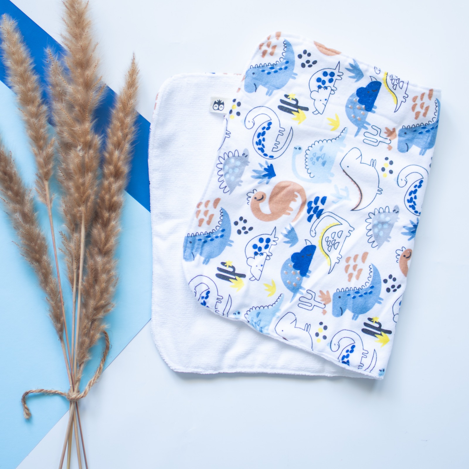 Blue Dino Burp Cloth Lielieboo