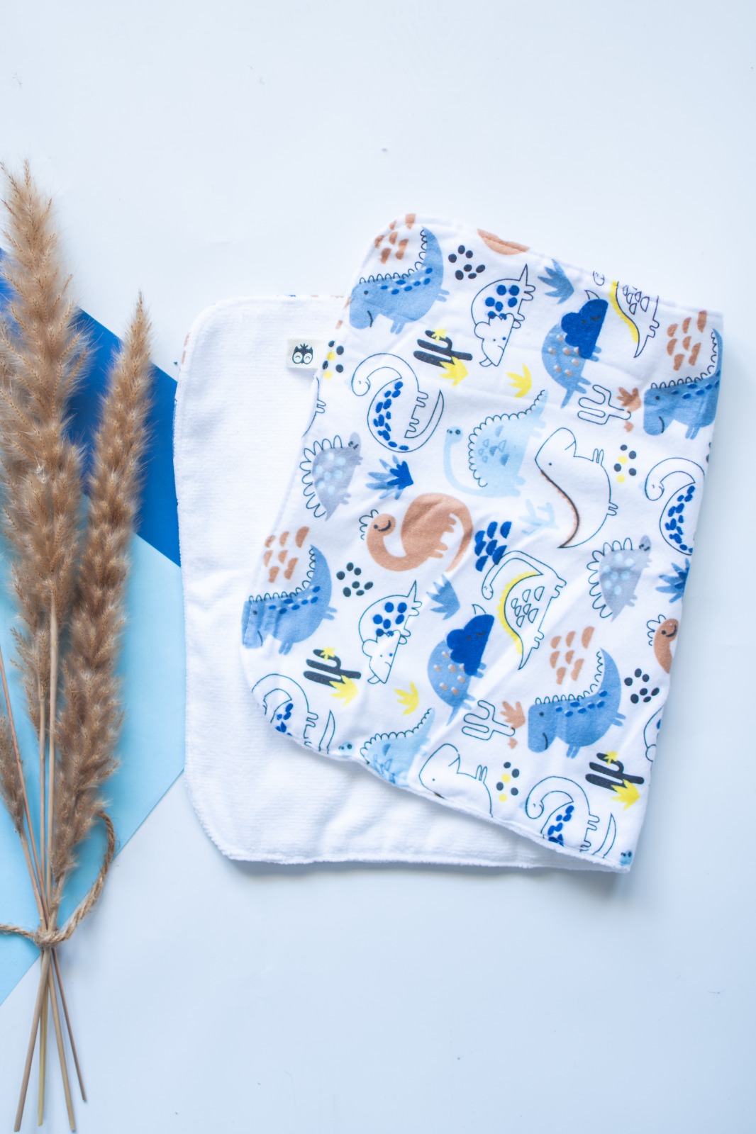 Blue Dino Burp Cloth Lielieboo