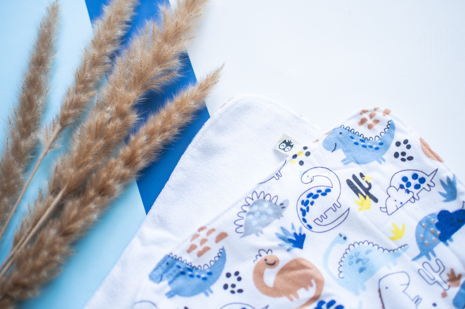 Blue Dino Burp Cloth Lielieboo