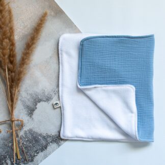 Blue Muslin Burp Cloth Lielieboo