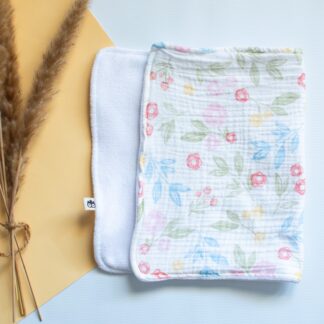Flower Muslin Burp Cloth Lielieboo