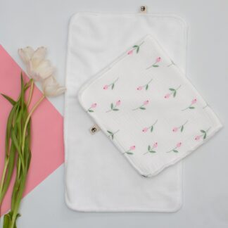 Tulip Muslin Burp Cloth Lielieboo