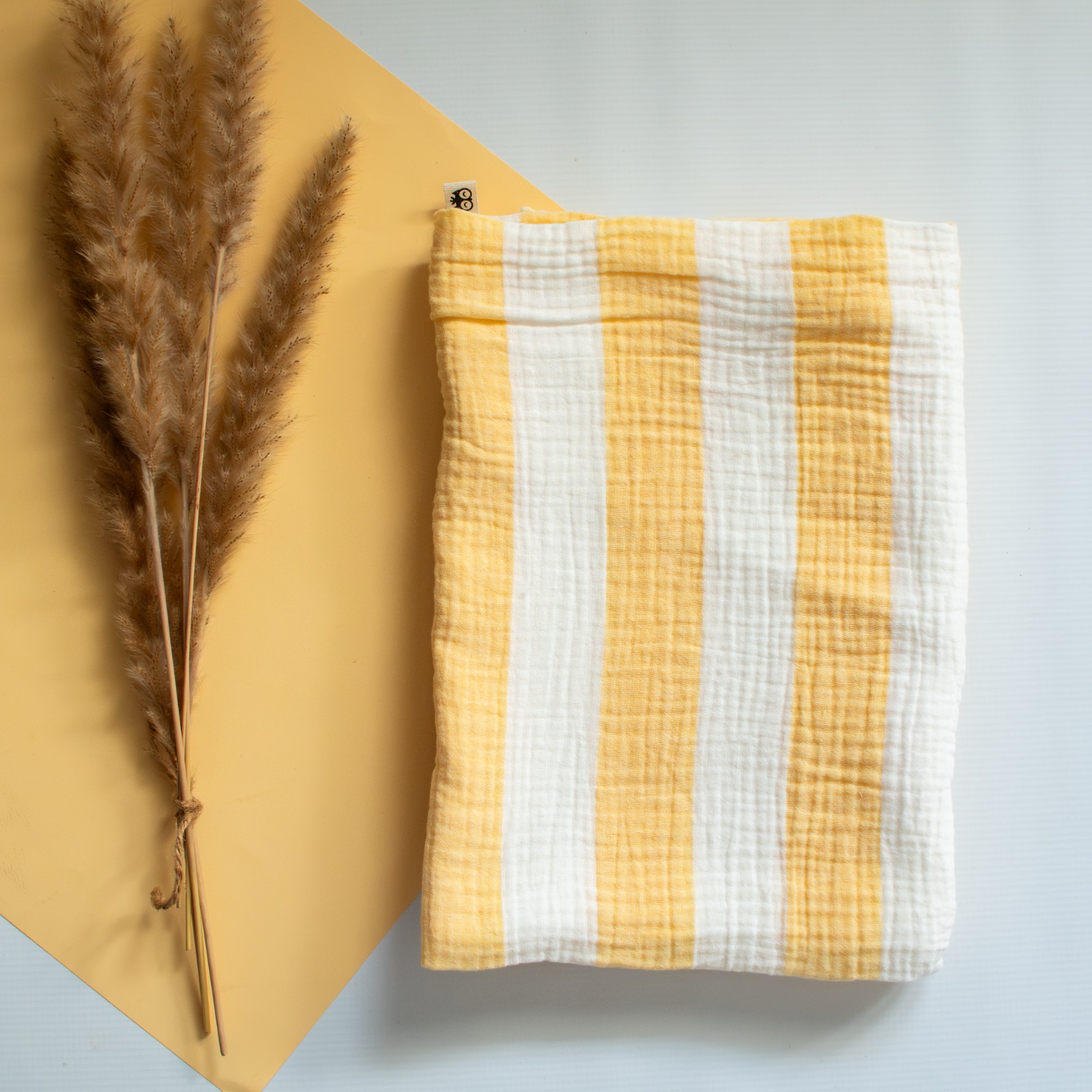 Yellow Stripe Muslin Blanket Lielieboo