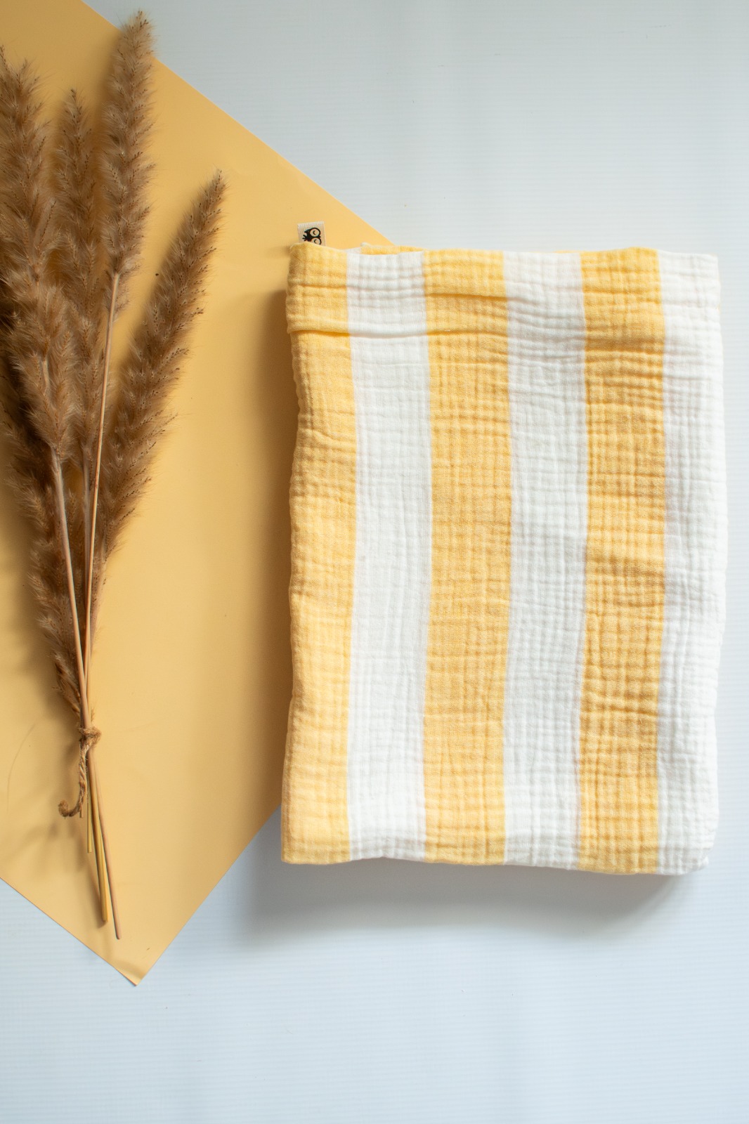Yellow Stripe Muslin Blanket Lielieboo