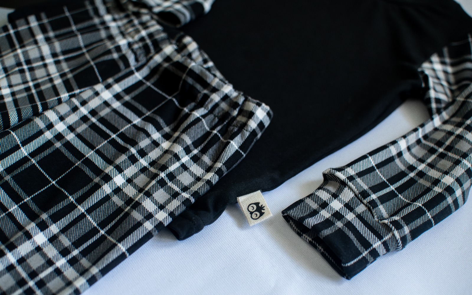 Black Check Long Sleeve Pyjama Set