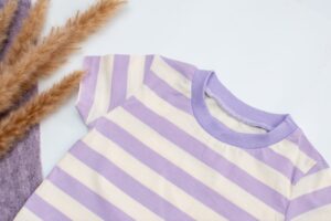 Lilac Stripe Short Sleeve Pyjama Set Lielieboo